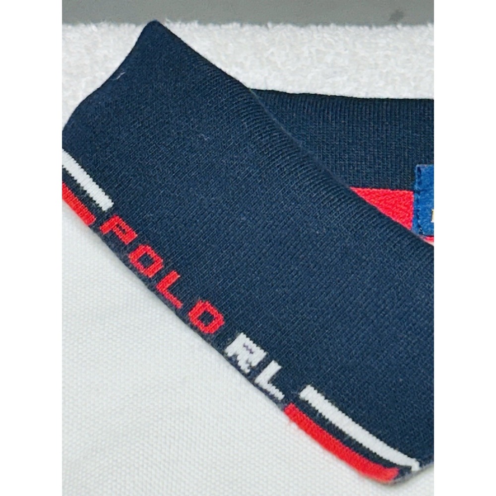 Polo Ralph Lauren Men's 3XB Big Pony Polo Shirt Colorblock White Navy Red 3XB - Picture 6 of 8